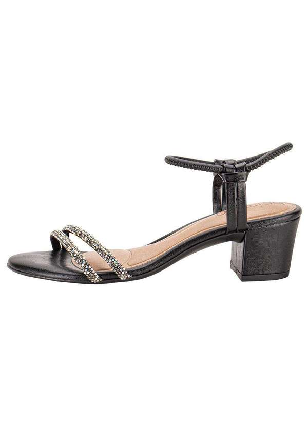 Beira Rio - Sandália Feminina Salto Grosso Beira Rio 82461205 - Preto 2