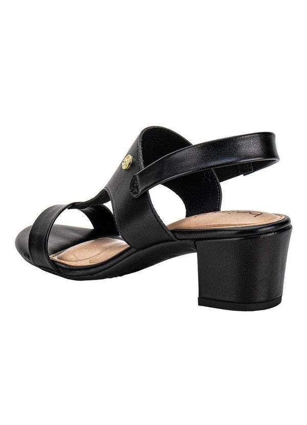 Beira Rio - Sandália Feminina Salto Grosso Beira Rio 82461211 - Preto 3