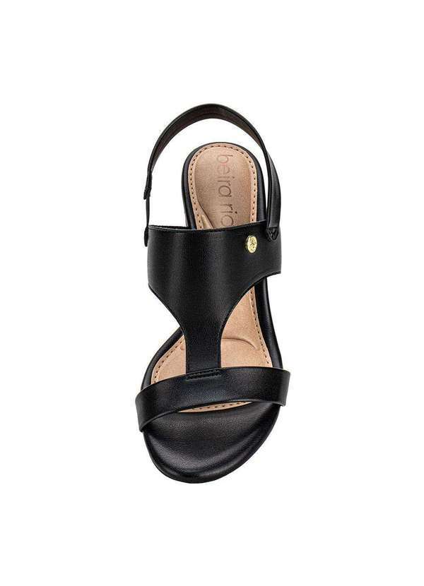 Beira Rio - Sandália Feminina Salto Grosso Beira Rio 82461211 - Preto 5
