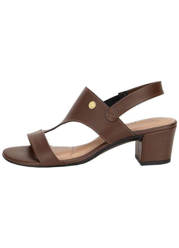 Beira Rio - Sandália Feminina Salto Grosso Beira Rio 82461211 - Castanho 2