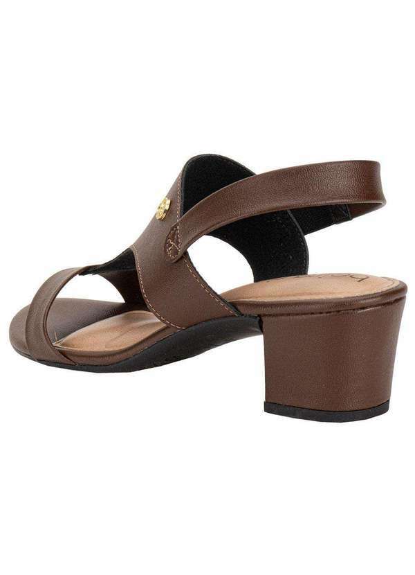 Beira Rio - Sandália Feminina Salto Grosso Beira Rio 82461211 - Castanho 3