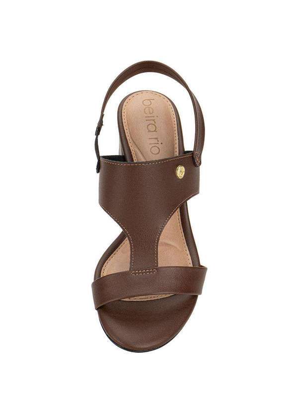 Beira Rio - Sandália Feminina Salto Grosso Beira Rio 82461211 - Castanho 5