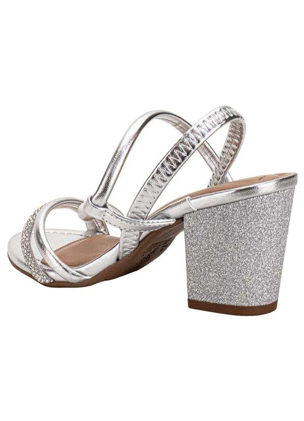 Beira Rio - Sandália Feminina Salto Grosso Beira Rio 8280786 - Prata 3