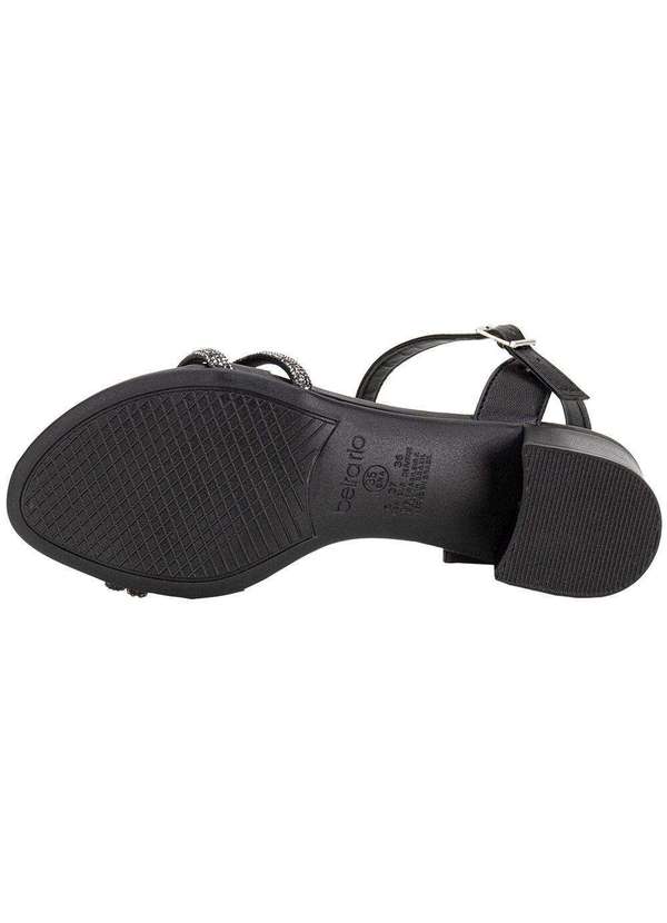Beira Rio - Sandália Feminina Salto Grosso Beira Rio 8345646 Preto 4