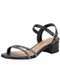 Beira Rio - Sandália Feminina Salto Grosso Beira Rio 8345646 Ouro - variação: Preto