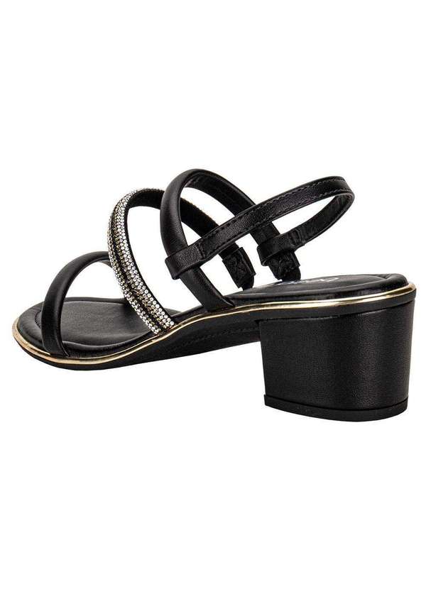 Beira Rio - Sandália Feminina Salto Grosso Beira Rio 8379237 - Preto 3