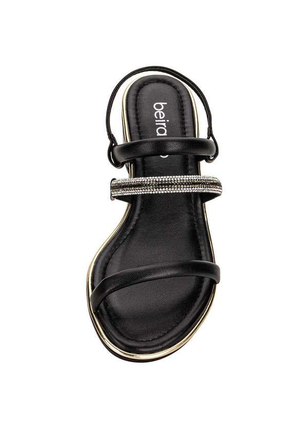 Beira Rio - Sandália Feminina Salto Grosso Beira Rio 8379237 - Preto 5