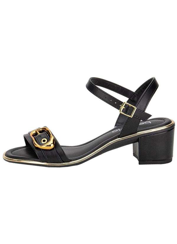 Beira Rio - Sandália Feminina Salto Grosso Beira Rio 8379258 Preto 2