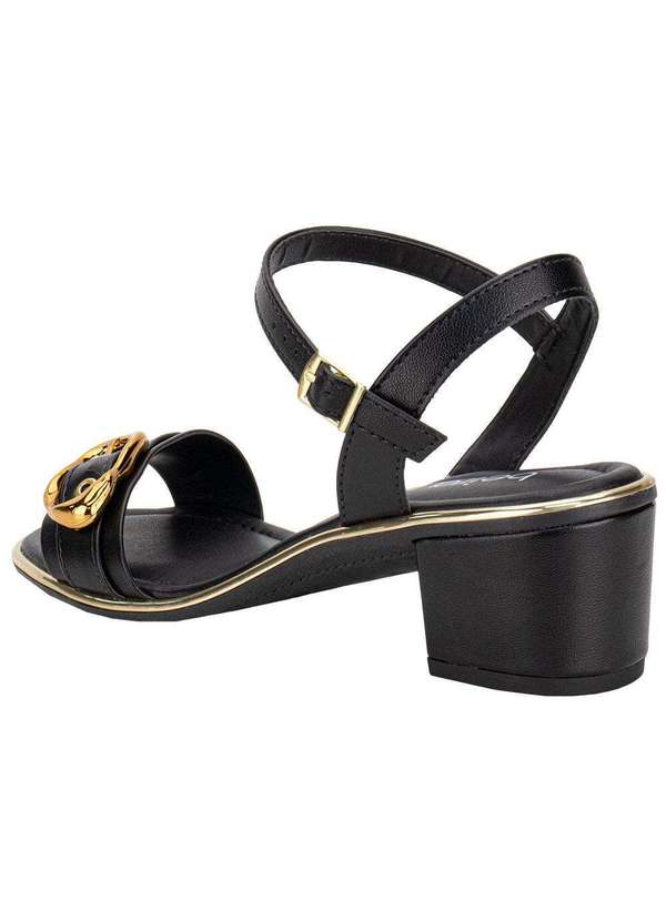 Beira Rio - Sandália Feminina Salto Grosso Beira Rio 8379258 Preto 3