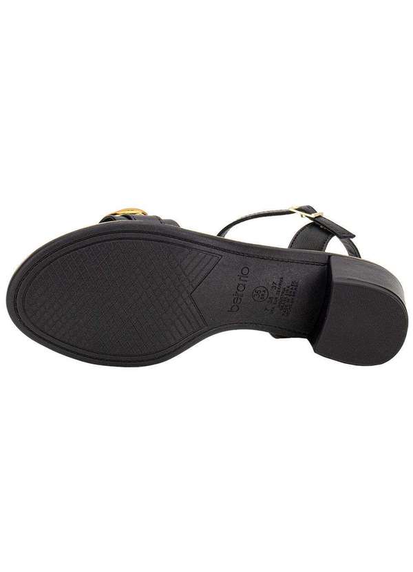 Beira Rio - Sandália Feminina Salto Grosso Beira Rio 8379258 Preto 4