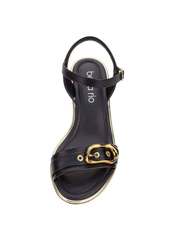 Beira Rio - Sandália Feminina Salto Grosso Beira Rio 8379258 Preto 5