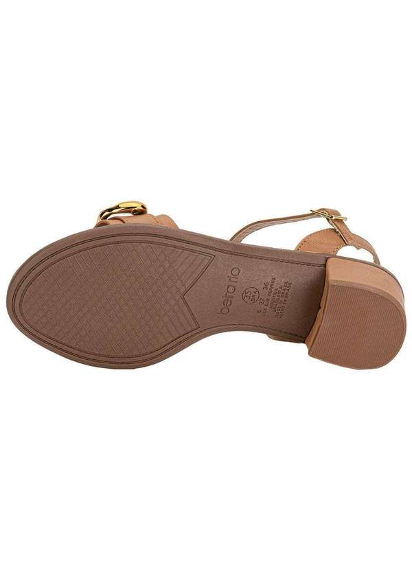 Beira Rio - Sandália Feminina Salto Grosso Beira Rio 8379258 Camel 4