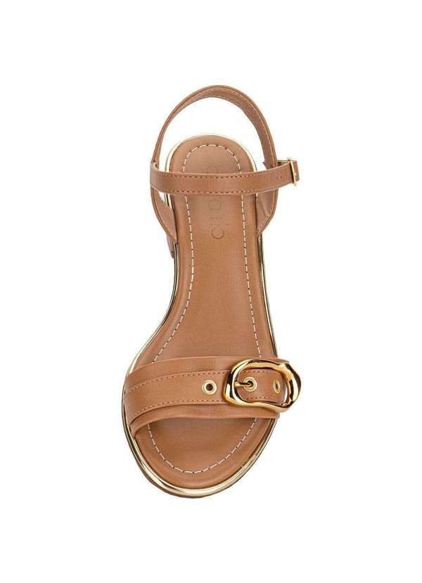 Beira Rio - Sandália Feminina Salto Grosso Beira Rio 8379258 Camel 5