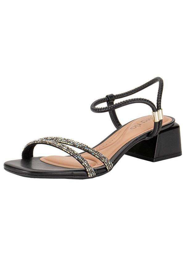 Beira Rio - Sandália Feminina Salto Grosso Beira Rio 8423228 - Preto