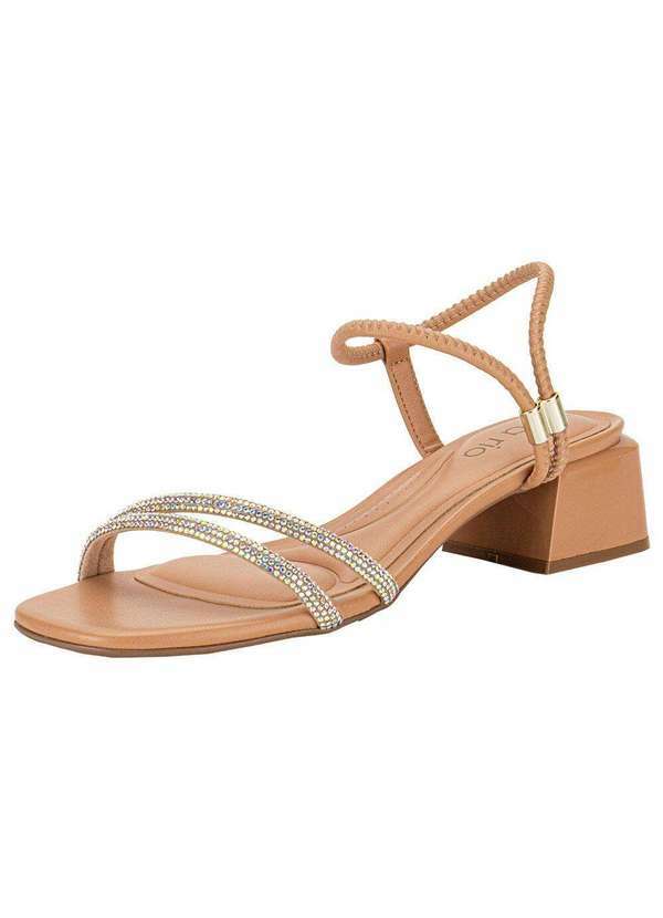 Beira Rio - Sandália Feminina Salto Grosso Beira Rio 8423228 - Salmão
