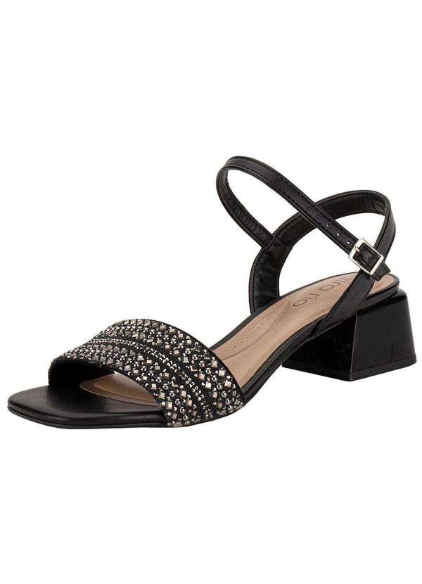 Beira Rio - Sandália Feminina Salto Grosso Beira Rio 8423232 Preto