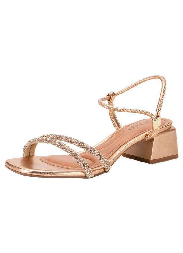 Beira Rio - Sandália Feminina Salto Grosso Beira Rio 8423328 - Bronze