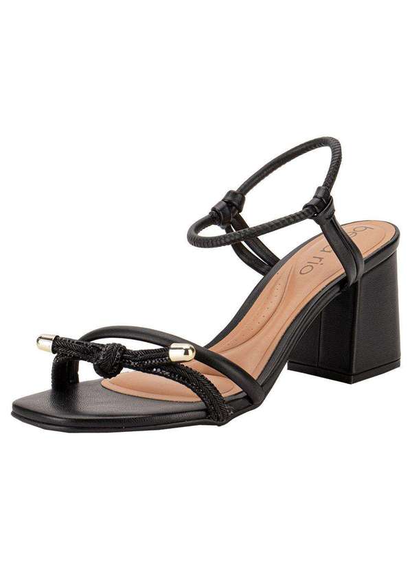 Beira Rio - Sandália Feminina Salto Grosso Beira Rio 8436230 - Preto 1