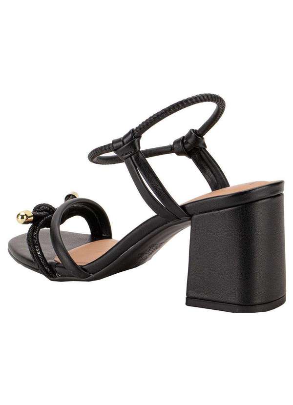 Beira Rio - Sandália Feminina Salto Grosso Beira Rio 8436230 - Preto 3