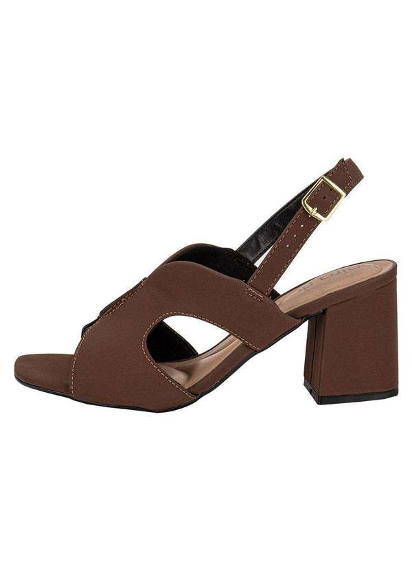 Beira Rio - Sandália Feminina Salto Grosso Beira Rio 8436238 - Café 2