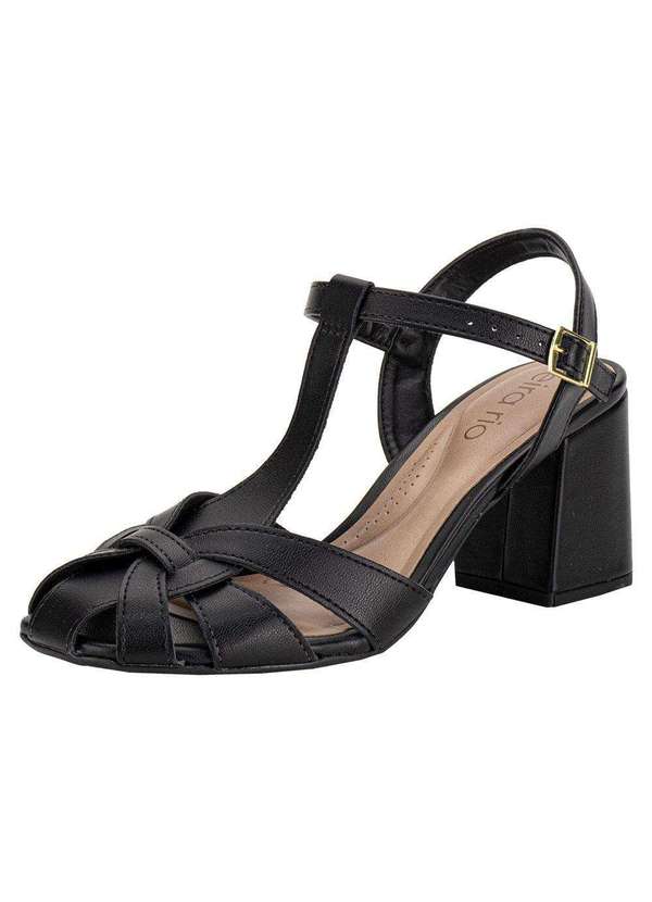 Beira Rio Sandália Feminina Salto Grosso Beira Rio 8436242 Preto