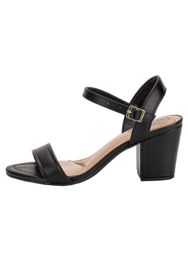 Beira Rio - Sandália Feminina Salto Grosso Beira Rio 8436242 - Preto 2