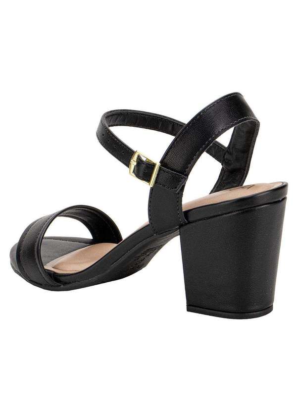 Beira Rio - Sandália Feminina Salto Grosso Beira Rio 8436242 - Preto 3