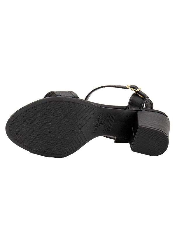 Beira Rio - Sandália Feminina Salto Grosso Beira Rio 8436242 - Preto 4