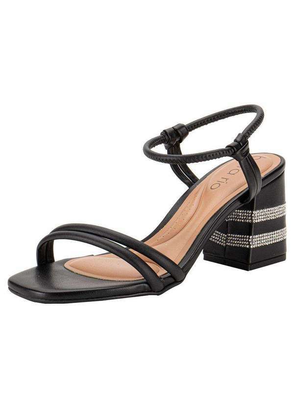 Beira Rio - Sandália Feminina Salto Grosso Beira Rio 8436513 - Preto