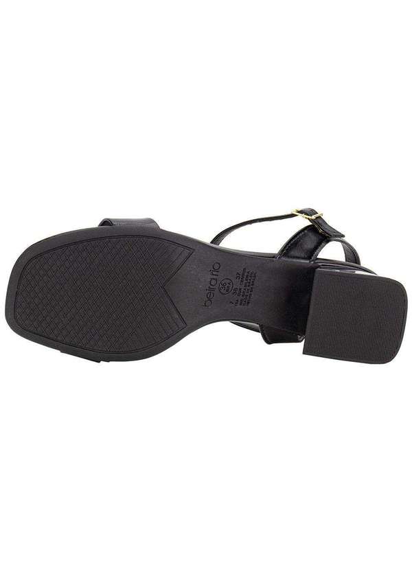 Beira Rio - Sandália Feminina Salto Grosso Beira Rio 8468213 Preto 4