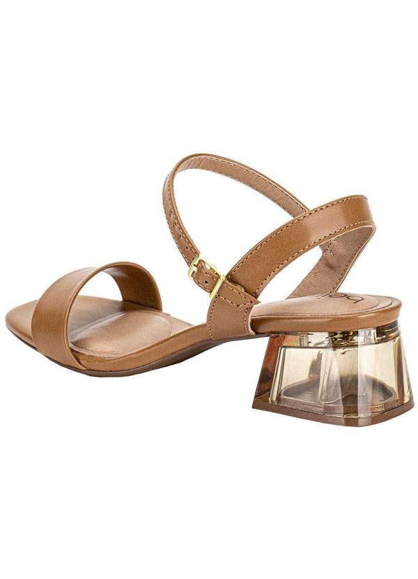 Beira Rio - Sandália Feminina Salto Grosso Beira Rio 8468213 Camel 3