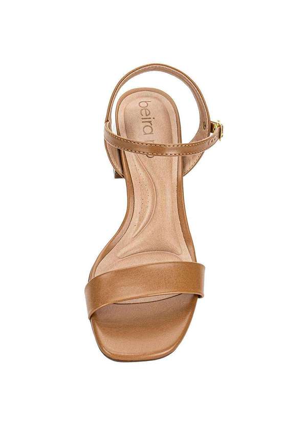 Beira Rio - Sandália Feminina Salto Grosso Beira Rio 8468213 Camel 5