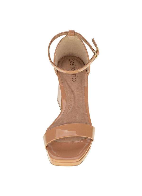 Beira Rio Sandália Feminina Salto Grosso Beira Rio 8489102 Bege