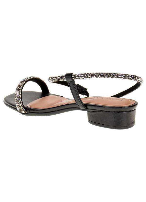 Beira Rio - Sandália Feminina Salto Grosso Beira Rio - 8504108 - Preto 3