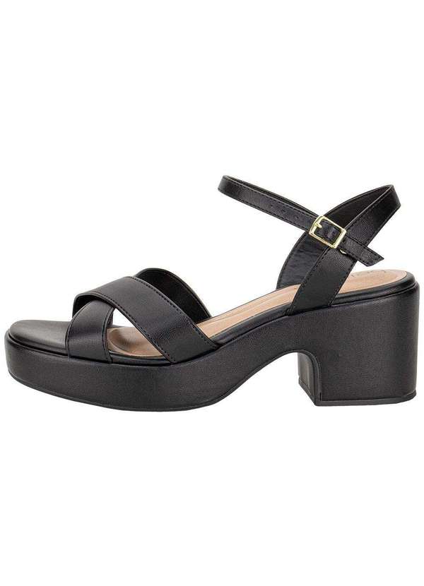 Beira Rio - Sandália Feminina Salto Grosso Beira Rio 8517106 Preto 2