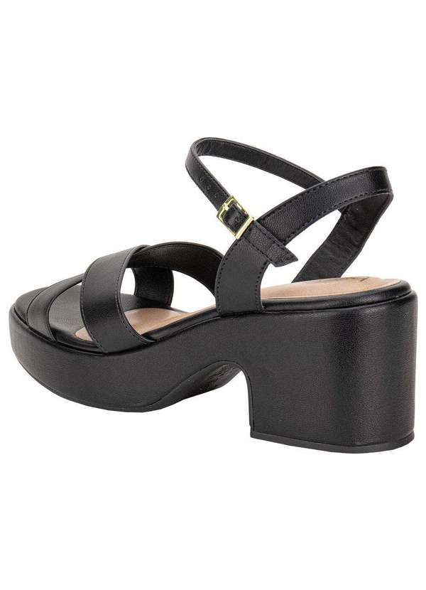 Beira Rio - Sandália Feminina Salto Grosso Beira Rio 8517106 Preto 3