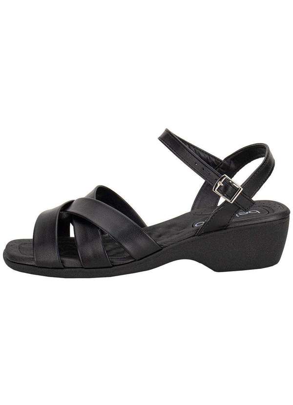 Beira Rio - Sandália Feminina Salto Grosso Beira Rio 8527111 - Preto 2