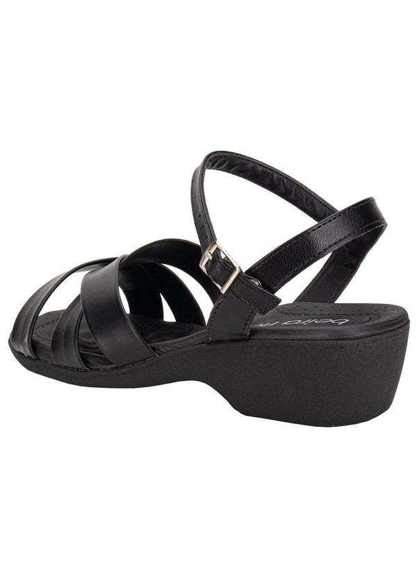Beira Rio - Sandália Feminina Salto Grosso Beira Rio 8527111 - Preto 3