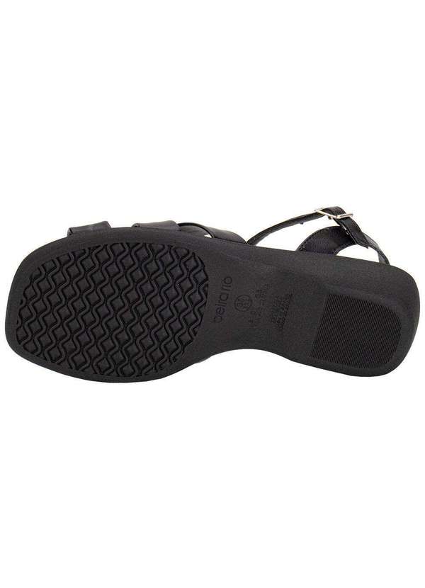 Beira Rio - Sandália Feminina Salto Grosso Beira Rio 8527111 - Preto 4