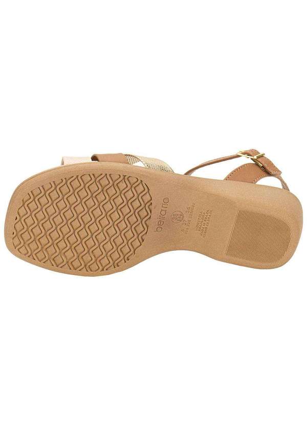 Beira Rio - Sandália Feminina Salto Grosso Beira Rio 8527111 - Camel 4