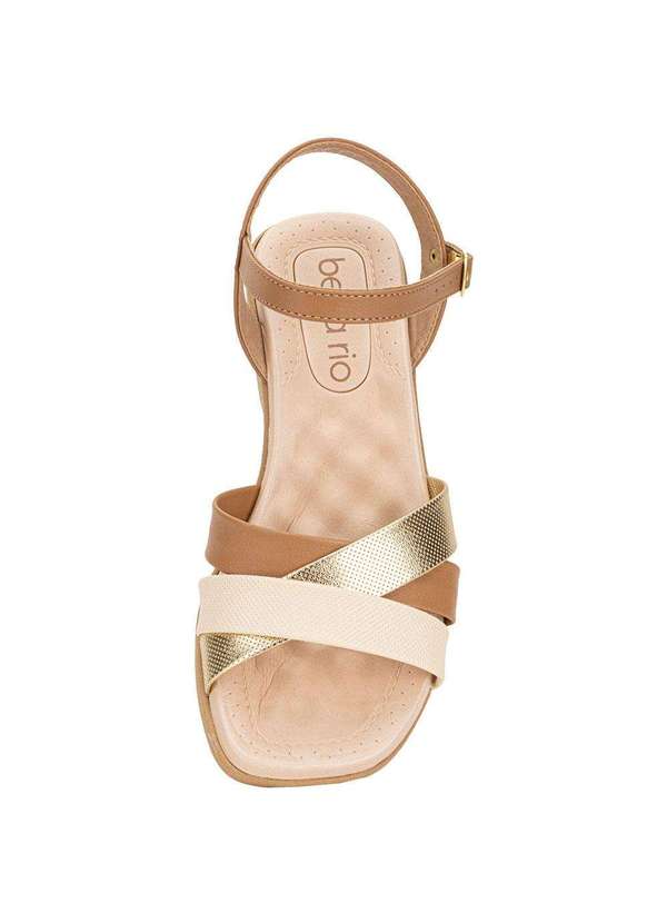 Beira Rio - Sandália Feminina Salto Grosso Beira Rio 8527111 - Camel 5