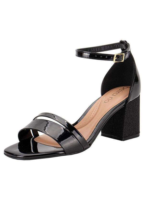 Beira Rio - Sandália Feminina Salto Grosso Beira Rio 8536102 - Preto