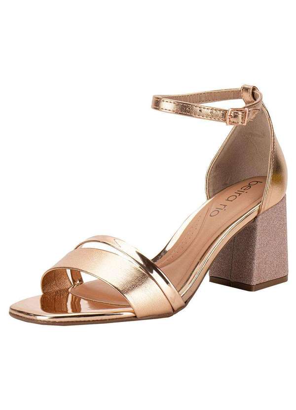 Sandália Salto Grosso Sandalia Beira Rio Conforto Meia Pata Meia