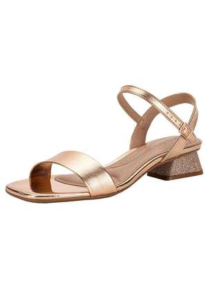 Sandália Feminina Salto Grosso Beira Rio 8540101 Bronze Clovis