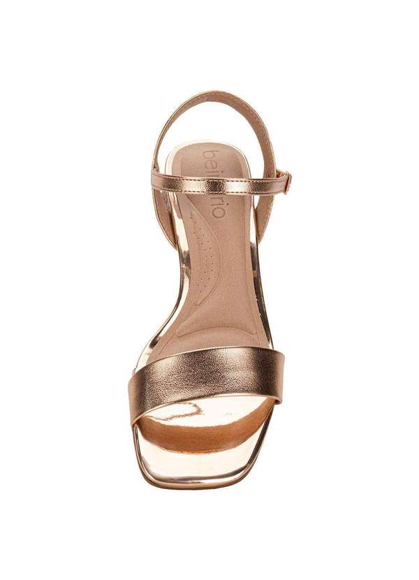 Beira Rio - Sandália Feminina Salto Grosso Beira Rio 8540101 - Bronze 5