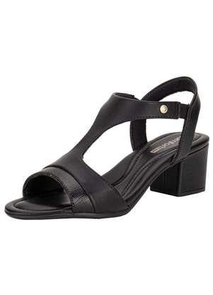 Sandália Feminina Salto Grosso Comfortflex 2557406 - COMFORTFLEX