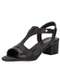 Comfortflex - Sandália Feminina Salto Grosso Comfortflex 2557406 - Bege - variação: - Preto