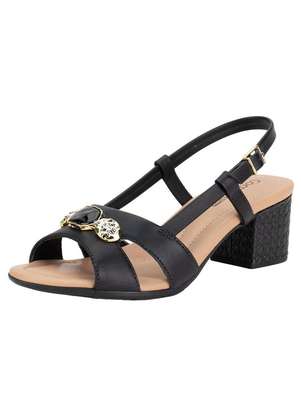 Sandália Feminina Salto Grosso Comfortflex 2557408 - COMFORTFLEX
