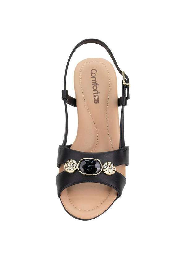 Comfortflex - Sandália Feminina Salto Grosso Comfortflex 2557408 Preto 5