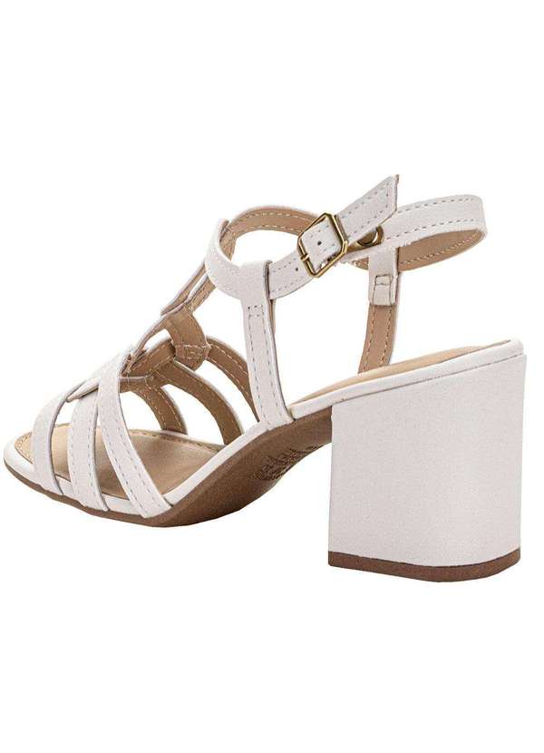 Dakota - Sandália Feminina Salto Grosso Dakota Db111 Branco/Off 3